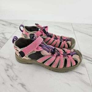 Keen girls 13 water shoes hiking summer pink purple adjustable river